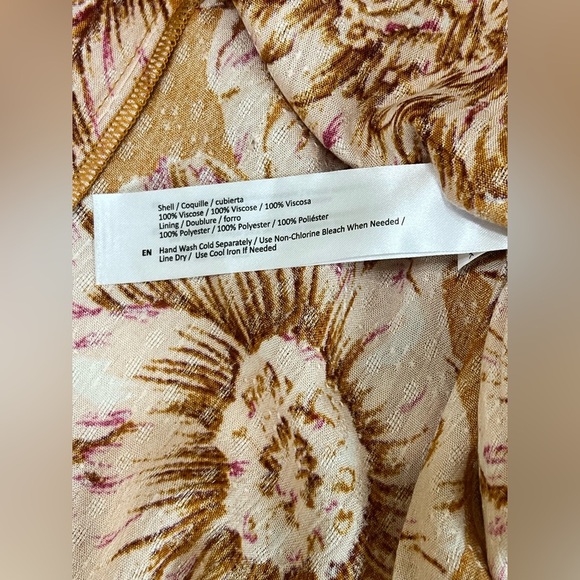 Band of The Free Jo Gold Floral Dress Large NWT - Picture 10 of 12